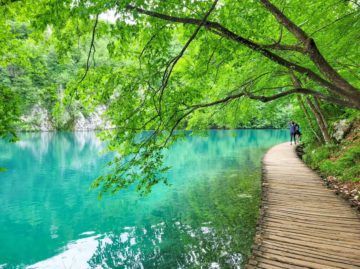 Waterfalls and lakes at Plitvice Lakes National Park