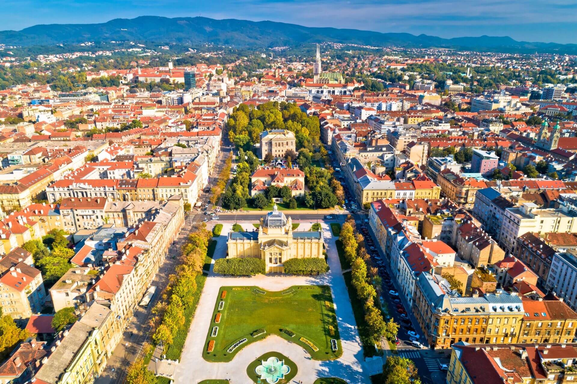 Zagreb city centre in Croatia