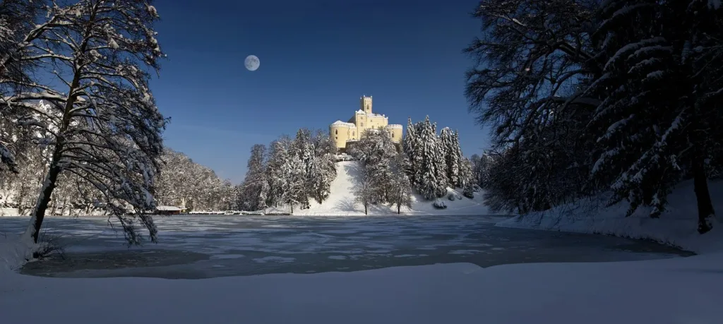 Trakošćan Castle in Winter - Croatia
